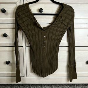 Free People Intimately Half button down